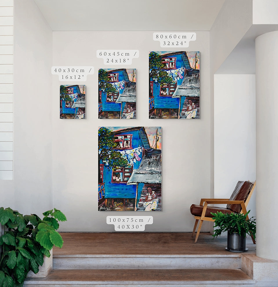 Blue House Art Print