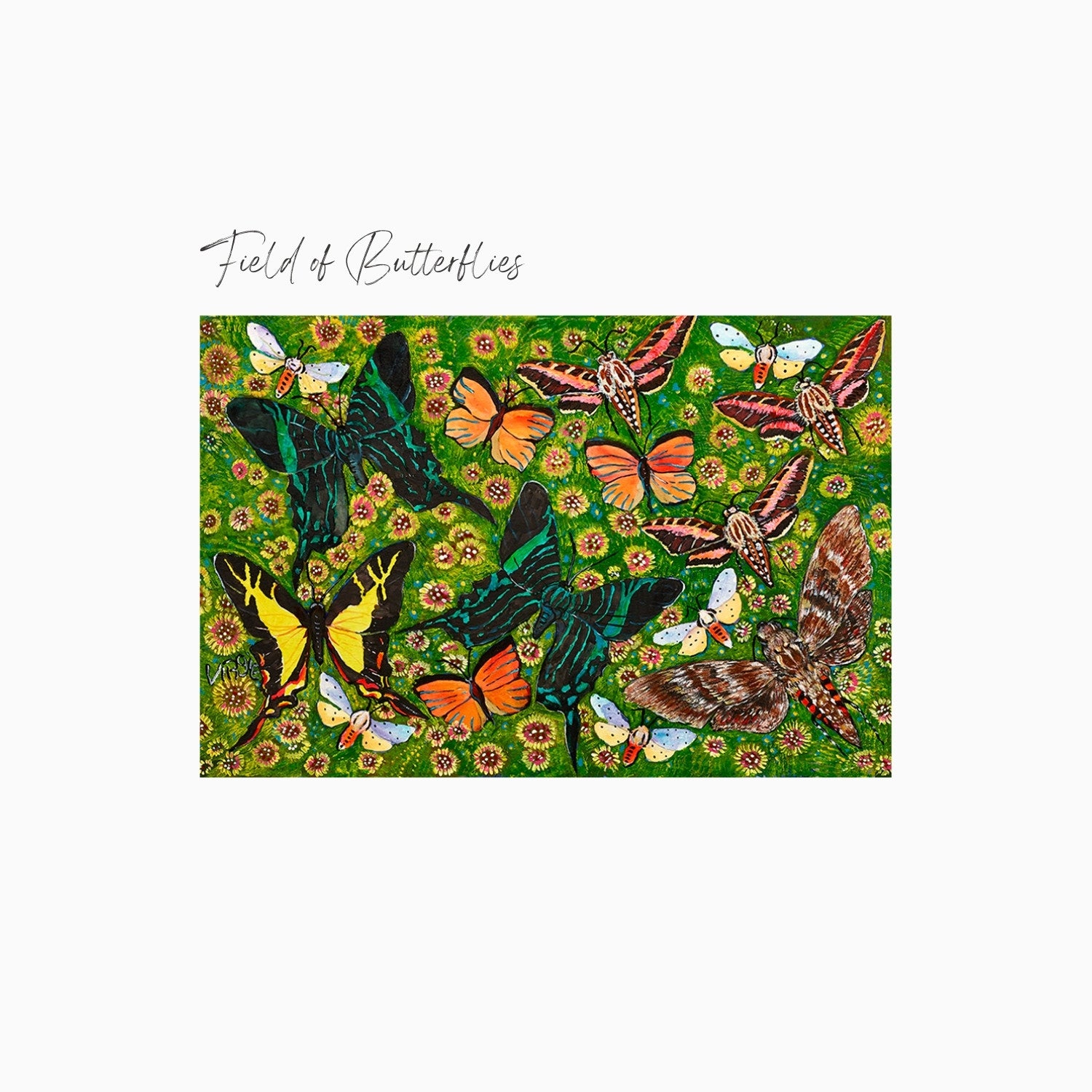 Field of Butterflies Art Print