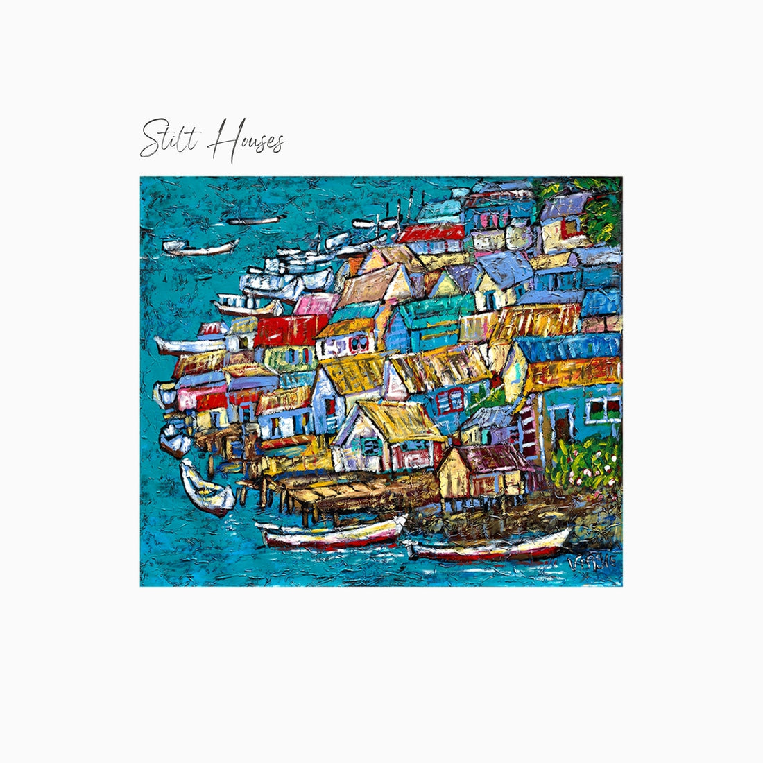 Stilt Houses Art Print