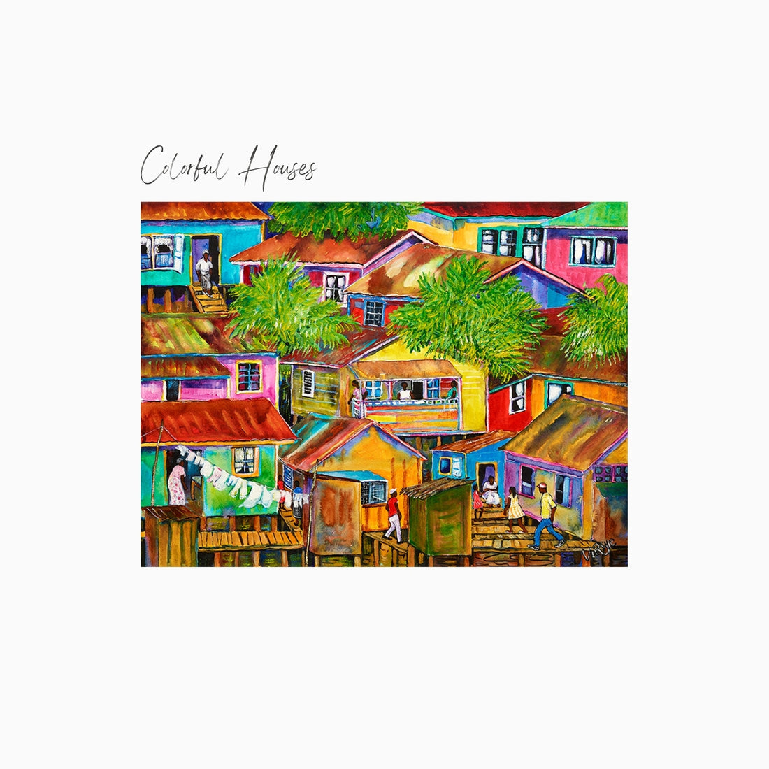 Colorful Houses Art Print