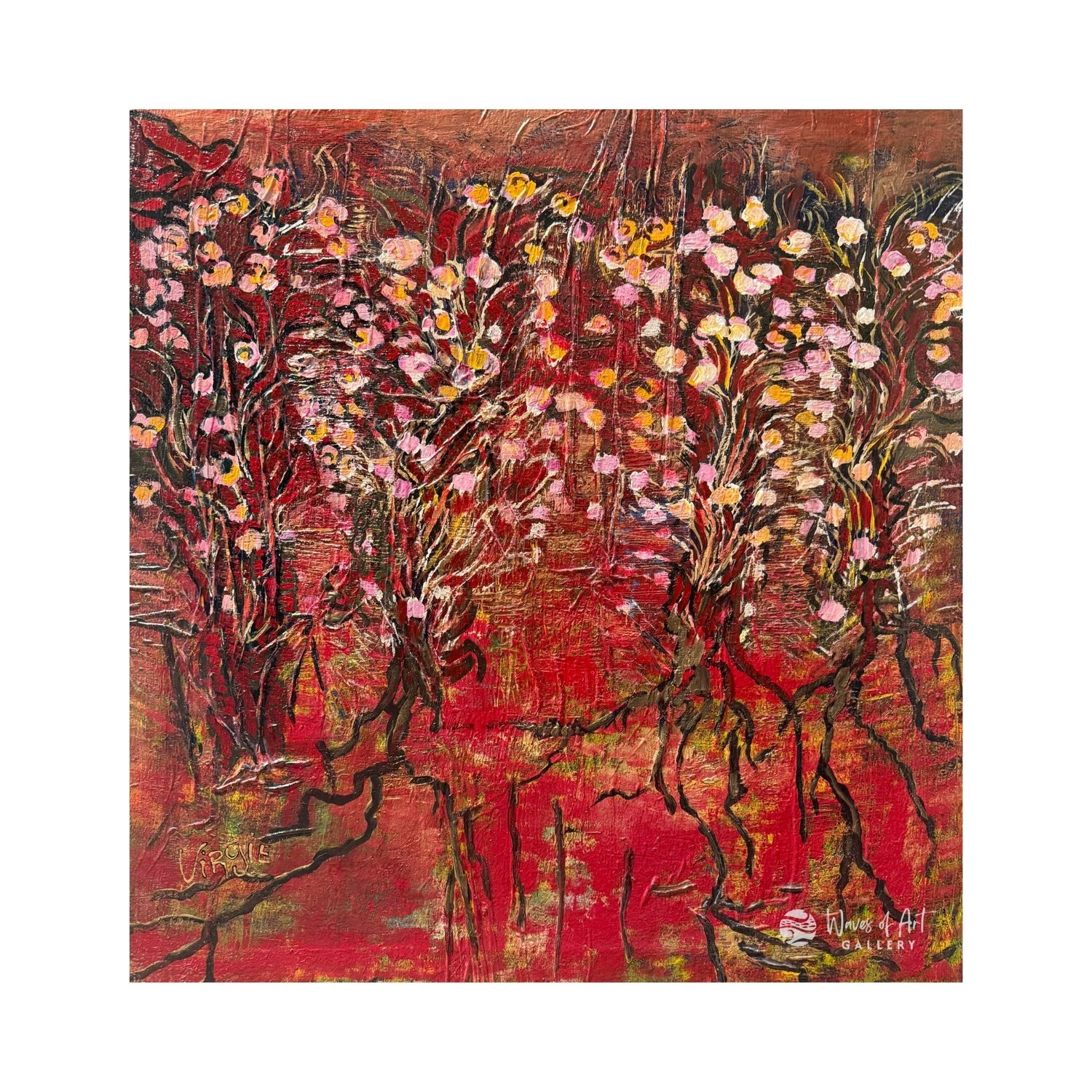 Red Abstract con Flores